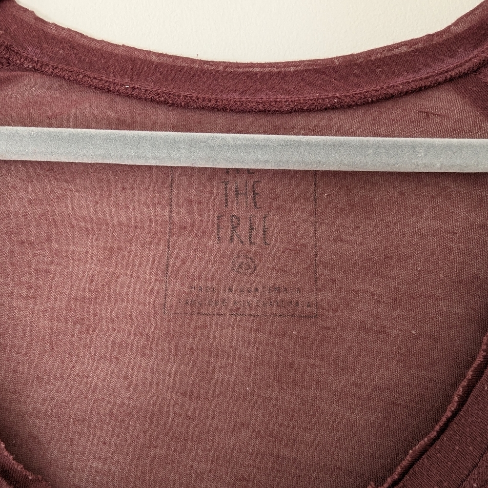 Free People Moonlight Tee We The Free Oversized Distressed Burnout Elbow Sleeves - Picture 3 of 7
